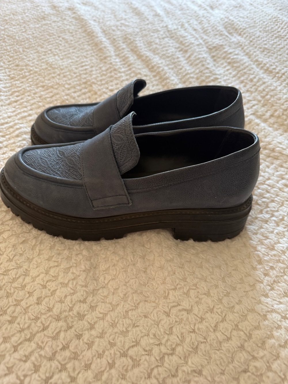 Miz Mooz Denim Blue Chunky Sole Women's Loafers